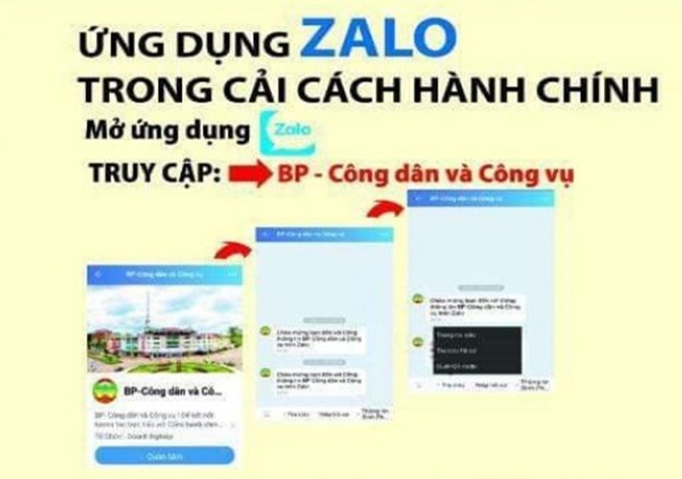 Tuyên truyền triển khai ứng dụng Zalo trong cải cách thủ tục hành chính