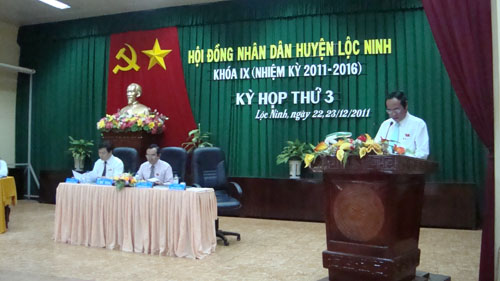 Chương trình giám sát HĐND huyện năm 2012.