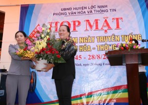 Phòng Văn hóa và Thông tin tổ chức Họp mặt kỷ niệm 70 năm Ngày Truyền thống Ngành Văn hóa - Thông tin.