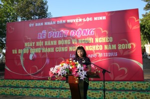 Huyện Lộc Ninh tổ chức Ngày hội “Hành động vì người nghèo”   năm 2016