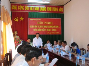 Hội Nông dân huyện Lộc Ninh tổ chức Hội nghị giao ban công tác Hội và phong trào nông dân tháng 5, triển khai phương hướng, nhiệm vụ tháng 6 năm 2016