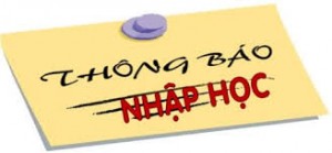 Thông báo nhập học lớp cập nhật kiến thức cho đối tượng 5 (đợt 4), năm 2016