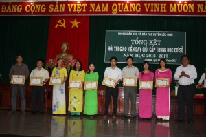 110 giáo viên bậc Trung học cơ sở của huyện Lộc Ninh đạt giáo viên giỏi cấp huyện